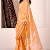 Supernal Orange Cotton Silk Saree With Capricious Blouse Piece