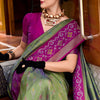 Engrossing Green Soft Banarasi Silk Saree With Arresting Blouse Piece