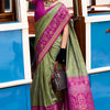 Engrossing Green Soft Banarasi Silk Saree With Arresting Blouse Piece