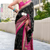 Charismatic Black Soft Banarasi Silk Saree With Scintilla Blouse Piece