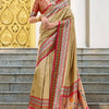 Lovely Beige Paithani Silk Saree With Seraphic Blouse Piece