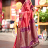 Flameboyant Pink Soft Banarasi Silk Saree With Inspiring Blouse Piece
