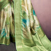 Exquisite Pista Digital Printed Soft Silk Saree With Excellent Blouse Piece