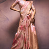 Petrichor Baby Pink Digital Printed Soft Silk Saree With Serendipity Blouse Piece