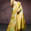Smashing Mustard Digital Printed Soft Silk Saree With Snappy Blouse Piece