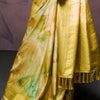 Smashing Mustard Digital Printed Soft Silk Saree With Snappy Blouse Piece
