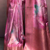 Glittering Dark Pink Digital Printed Soft Silk Saree With Fugacious Blouse Piece