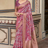 Sumptuous Wine Digital Printed Soft Silk Saree With Piquant Blouse Piece