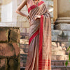 Staring Brown Cotton Silk Saree With Appealing Blouse Piece