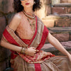 Staring Brown Cotton Silk Saree With Appealing Blouse Piece