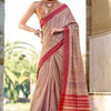 Desirable Lavender Cotton Silk Saree With Exquisite Blouse Piece