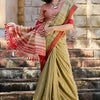 Conflate Green Cotton Silk Saree With Desuetude Blouse Piece