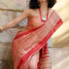 Denouement Pink Cotton Silk Saree With Improbable Blouse Piece