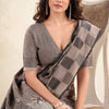 Super Classy Brown Cotton Silk Saree With Eclat Blouse Piece