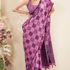 Enigmatic Dark Pink Cotton Silk Saree With Smashing Blouse Piece