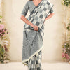 Smart Off White Cotton Silk Saree With Jubilant Blouse Piece