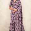 Flattering Lavender Cotton Silk Saree With Sempiternal Blouse Piece