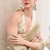 Beleaguer Beige Cotton Silk Saree With Ideal Blouse Piece