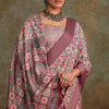 Engaging Lavender Digital Printed Soft Silk Saree With Gossamer Blouse Piece