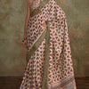Splendorous Baby Pink Digital Printed Soft Silk Saree With Improbable Blouse Piece