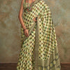 Jubilant Pista Digital Printed Soft Silk Saree With Pulsating Blouse Piece