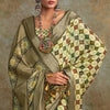 Jubilant Pista Digital Printed Soft Silk Saree With Pulsating Blouse Piece