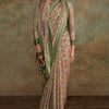 Sonorous Green Digital Printed Soft Silk Saree With Glamorous Blouse Piece
