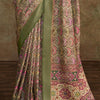 Sonorous Green Digital Printed Soft Silk Saree With Glamorous Blouse Piece