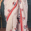 Vestigial Beige Cotton Silk Saree With Splendiferous Blouse Piece