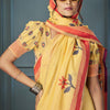 Ineffable Yellow Cotton Silk Saree With Nectarous Blouse Piece