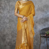 Profuse Mustard Cotton Silk Saree With Panache Blouse Piece