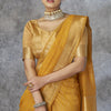 Profuse Mustard Cotton Silk Saree With Panache Blouse Piece