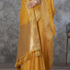 Profuse Mustard Cotton Silk Saree With Panache Blouse Piece