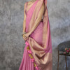 Engaging Pink Cotton Silk Saree With Petrichor Blouse Piece