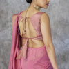 Engaging Pink Cotton Silk Saree With Petrichor Blouse Piece