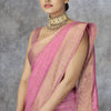 Engaging Pink Cotton Silk Saree With Petrichor Blouse Piece