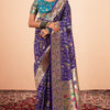 Forbearance Royal Blue Paithani Silk Saree With Pretty Blouse Piece