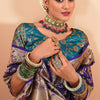 Forbearance Royal Blue Paithani Silk Saree With Pretty Blouse Piece