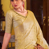 Snazzy Yellow Banarasi Satin Silk Saree With Amazing Blouse