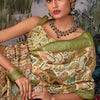 Radiant Mehndi Digital Printed Tussar Silk Saree With Glamorous Blouse Piece