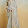 Incomparable Grey Cotton Silk Saree With Cynosure Blouse Piece