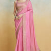 Brood Baby Pink Cotton Silk Saree With Susurrous Blouse Piece