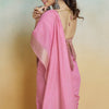 Brood Baby Pink Cotton Silk Saree With Susurrous Blouse Piece
