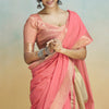 Grandiose Pink Cotton Silk Saree With Bewitching Blouse Piece