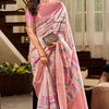 Surpassing Baby Pink Digital Printed Soft Silk Saree With Pleasant Blouse Piece