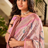 Surpassing Baby Pink Digital Printed Soft Silk Saree With Pleasant Blouse Piece