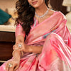 Ravishing Pink Digital Printed Soft Silk Saree With Jazzy Blouse Piece
