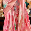 Ravishing Pink Digital Printed Soft Silk Saree With Jazzy Blouse Piece