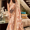 Prettiest Beige Digital Printed Soft Silk Saree With Traditional Blouse Piece