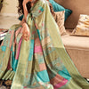 Cynosure Multicolor Digital Printed Soft Silk Saree With Fugacious Blouse Piece